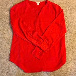 J Crew red blouse